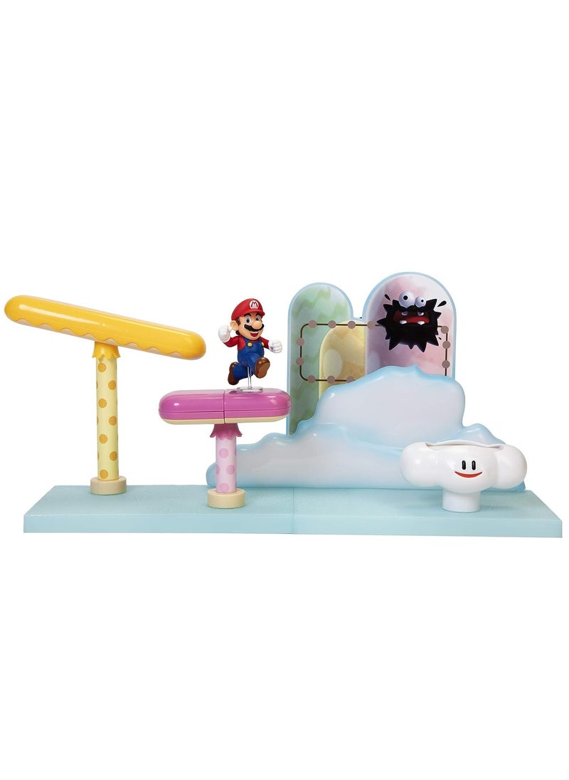 Jakks Super Mario Cloud Playset Includes 2.5 Inch Mario Figure  - Image 2