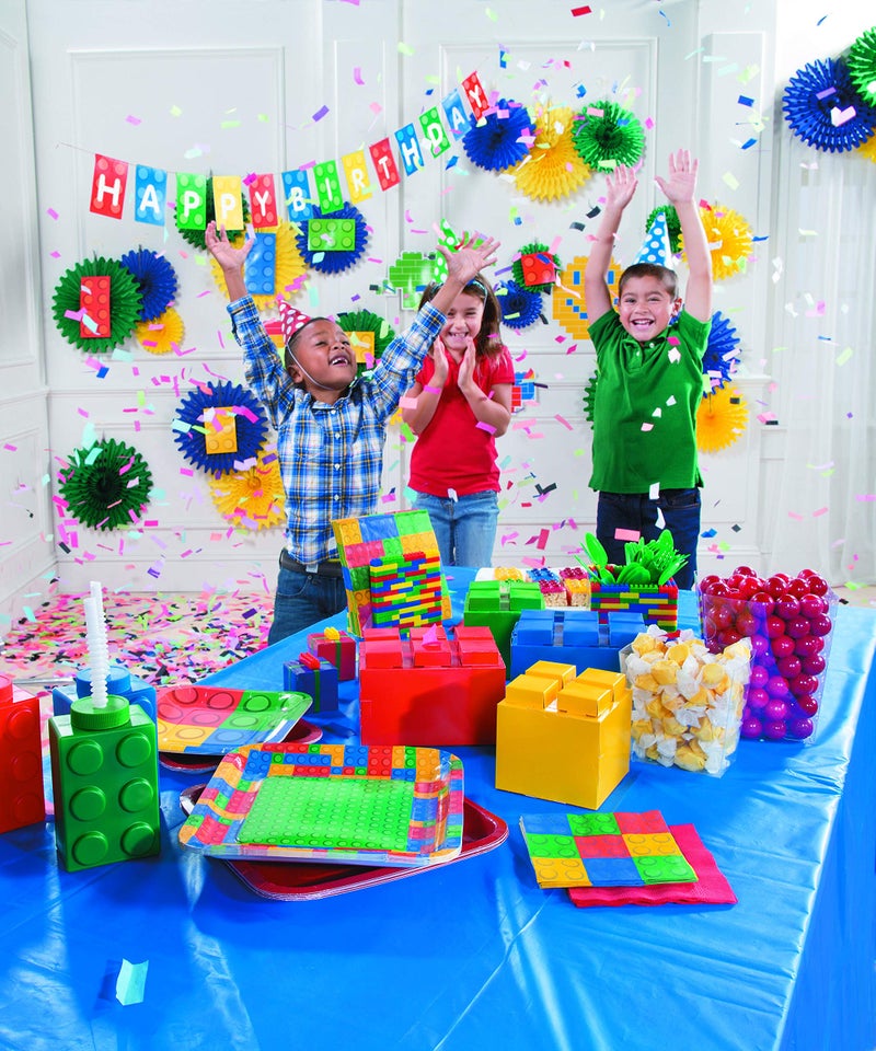 Fun Express Block Party Popcorn Boxes (24pc) for Birthday - Party Supplies - Containers - Paper Boxes - Birthday - 24 Pieces - Image 3