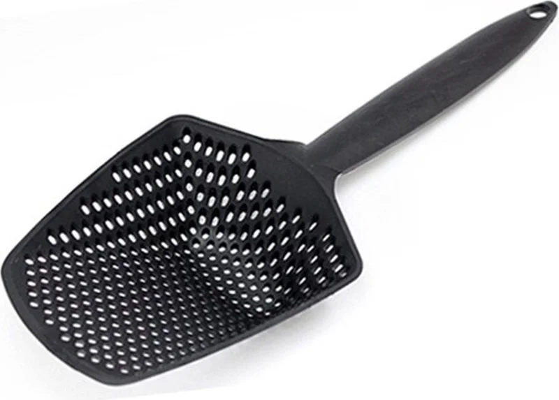 5 دي ام Heat Resistant Plastic Frying and Vegetable Boiling Ladle with Strainer