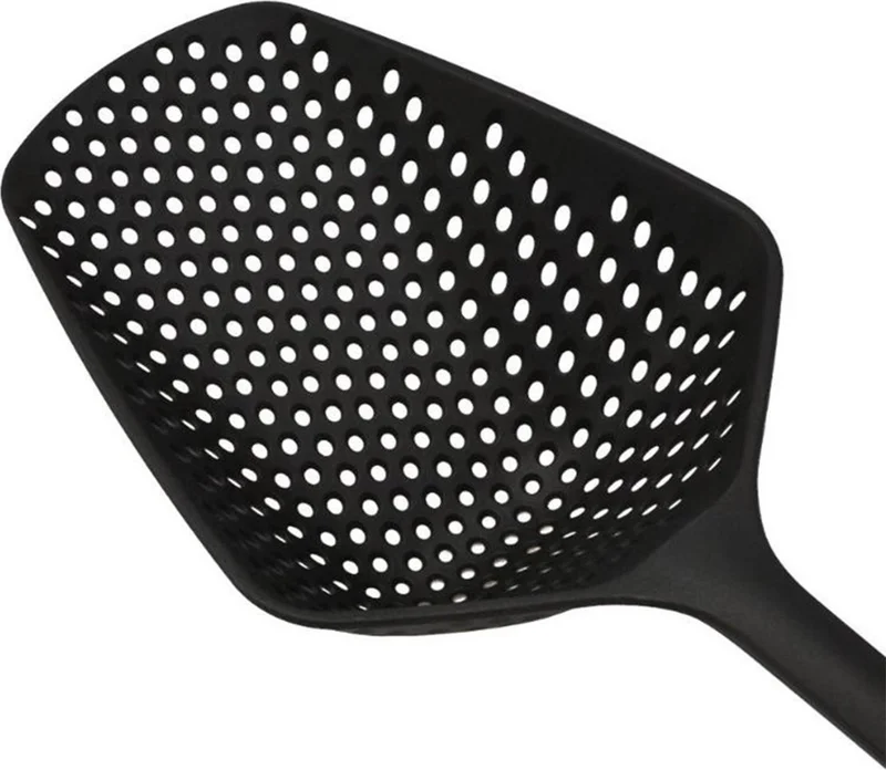 5 دي ام Heat Resistant Plastic Frying and Vegetable Boiling Ladle with Strainer