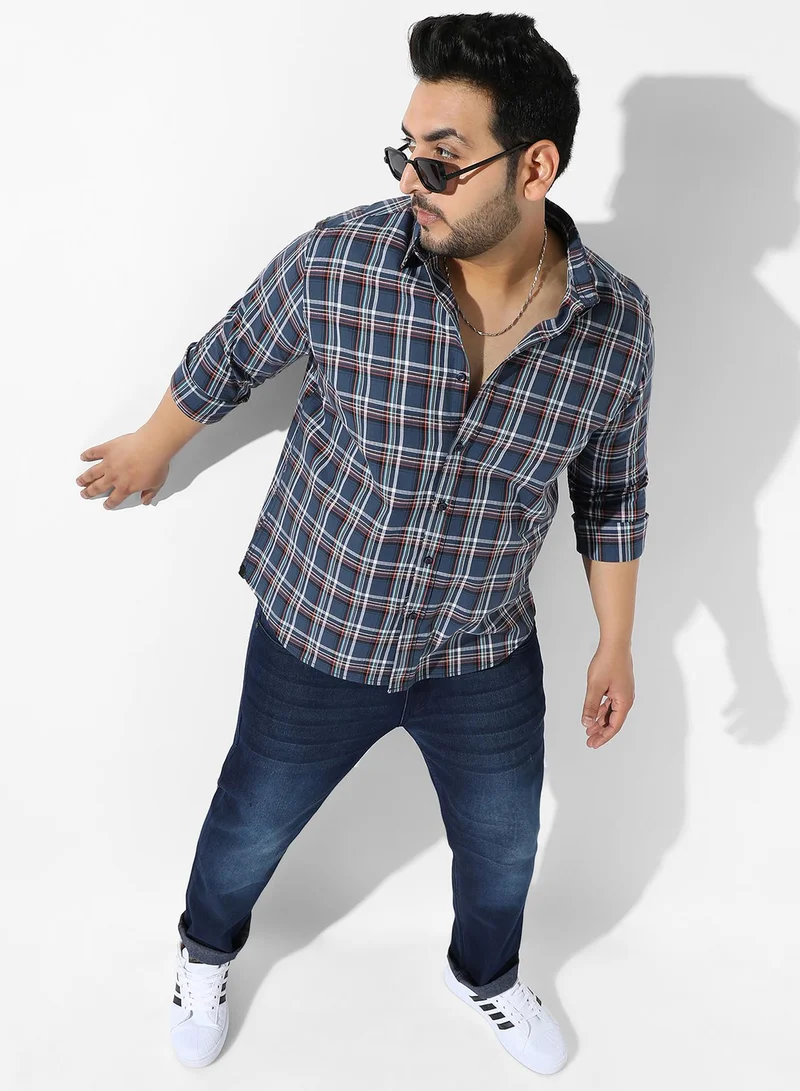 Instafab Plus Tartan Plaid Shirt