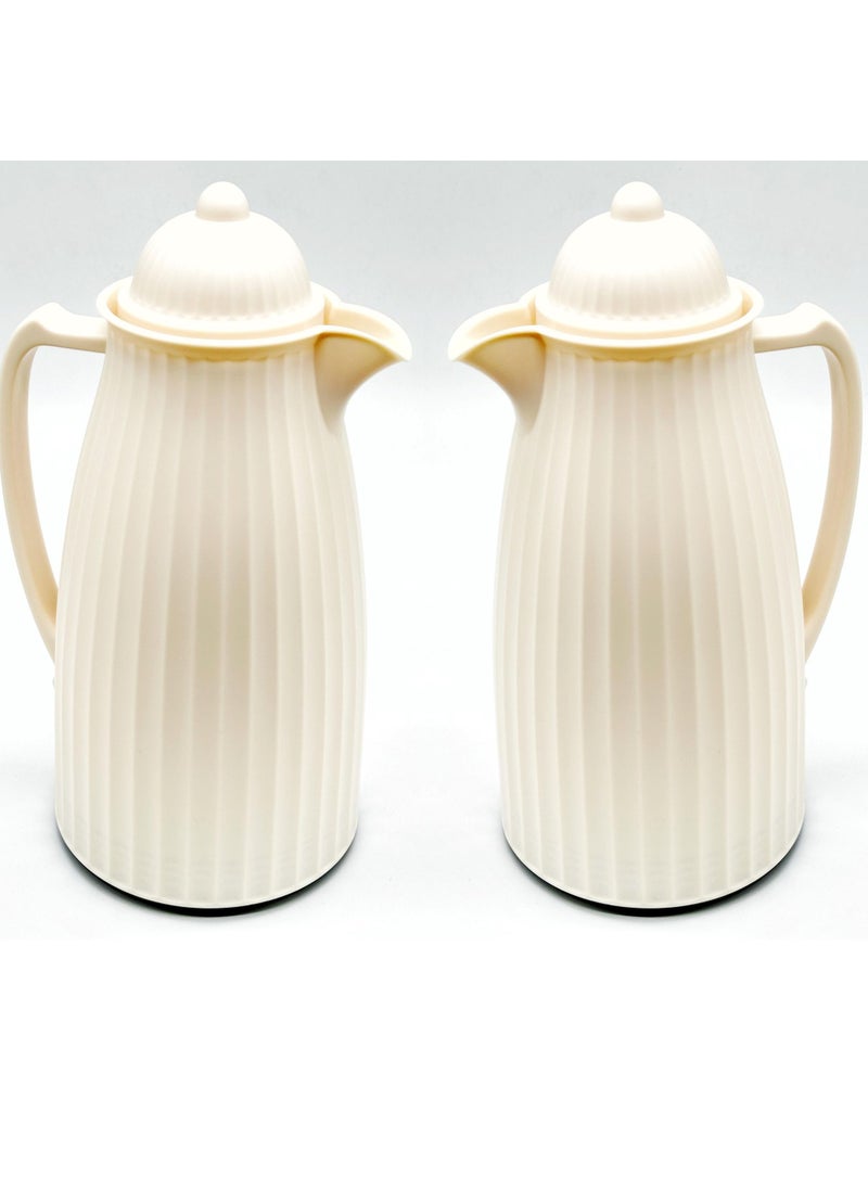 ماركة غير محددة - طقم ترامس 2 قطعة للقهوة والشاي 1 ليتر - Image 1