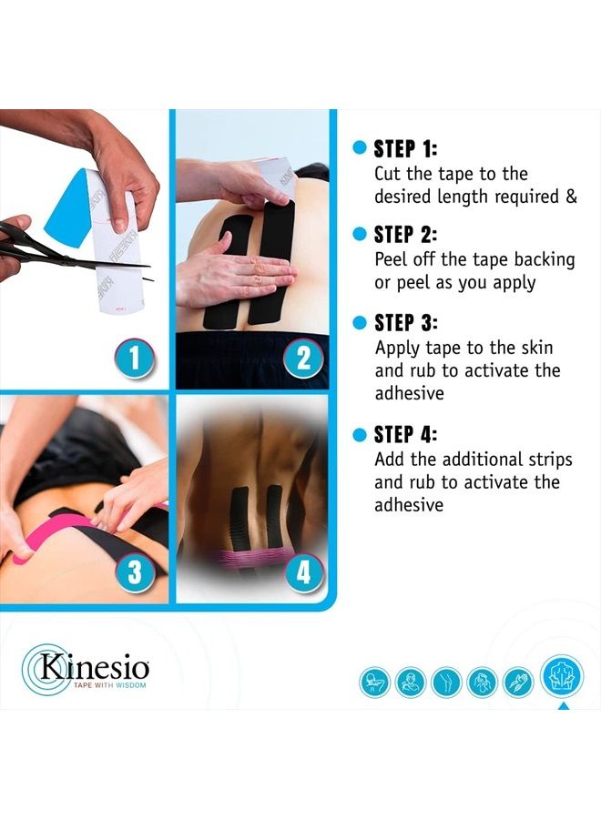 Kinesio شريط - دعم الظهر مسبق القطع - شرائط شريط رياضي محسّنة - Image 4