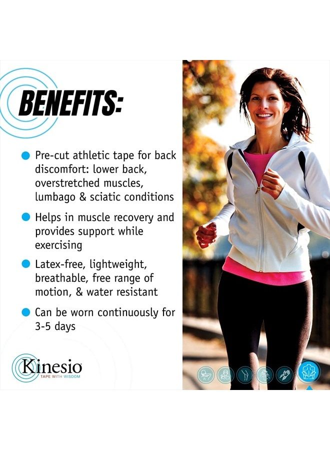 Kinesio شريط - دعم الظهر مسبق القطع - شرائط شريط رياضي محسّنة - Image 5