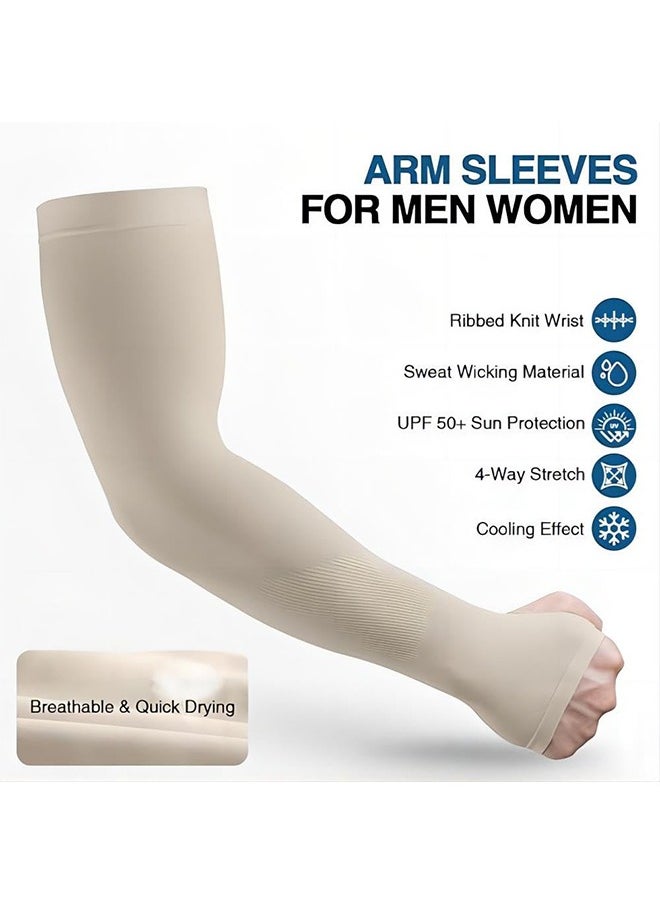 Generic - 3 Pair Arm Sleeve UV Protection Cooling Breathable Arm Sleeve, Sun Protective Moisture Wicking Gloves with Finger Hole to Cover Arms for Cycling,Driving,Outdoor Sports for Men & Women - Image 1