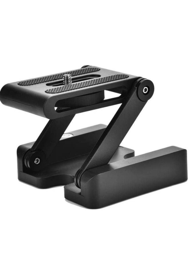Z Flex Tilt Tripod Head, Aluminum Alloy Folding Z Shape Tilt Pan Head Quick Release Plate Bracket for Nikon for Canon DSLR Cameras, Tripod Quick Release Plate - Image 1