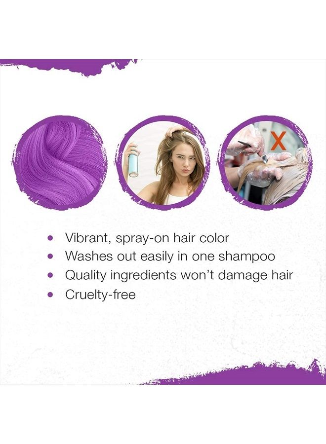 Punky رذاذ لون الشعر المؤقت، بنفسجي بانثر، صبغة شعر فورية غير ضارة، لا حاجة للتفتيح، غير لزج، قابل للغسل ولا يترك بقايا، 3.5 أونصة، عبوة واحدة - Image 5