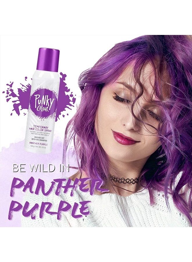 Punky رذاذ لون الشعر المؤقت، بنفسجي بانثر، صبغة شعر فورية غير ضارة، لا حاجة للتفتيح، غير لزج، قابل للغسل ولا يترك بقايا، 3.5 أونصة، عبوة واحدة - Image 3