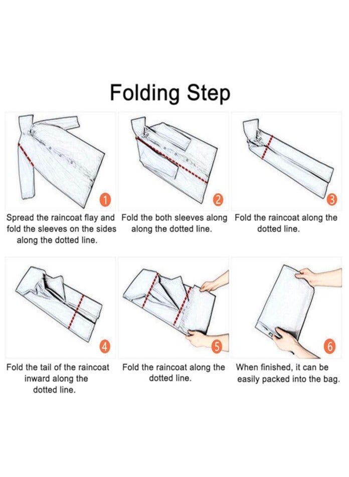 معطف واق من المطر للبالغين، معطف واق من المطر مصنوع من مادة إي في إيه للنساء والرجال، جاكيت واق من المطر قابل لإعادة الاستخدام، معطف واق من المطر قابل للطي للعائلة والصيد والسفر والطوارئ (70×145 سم)