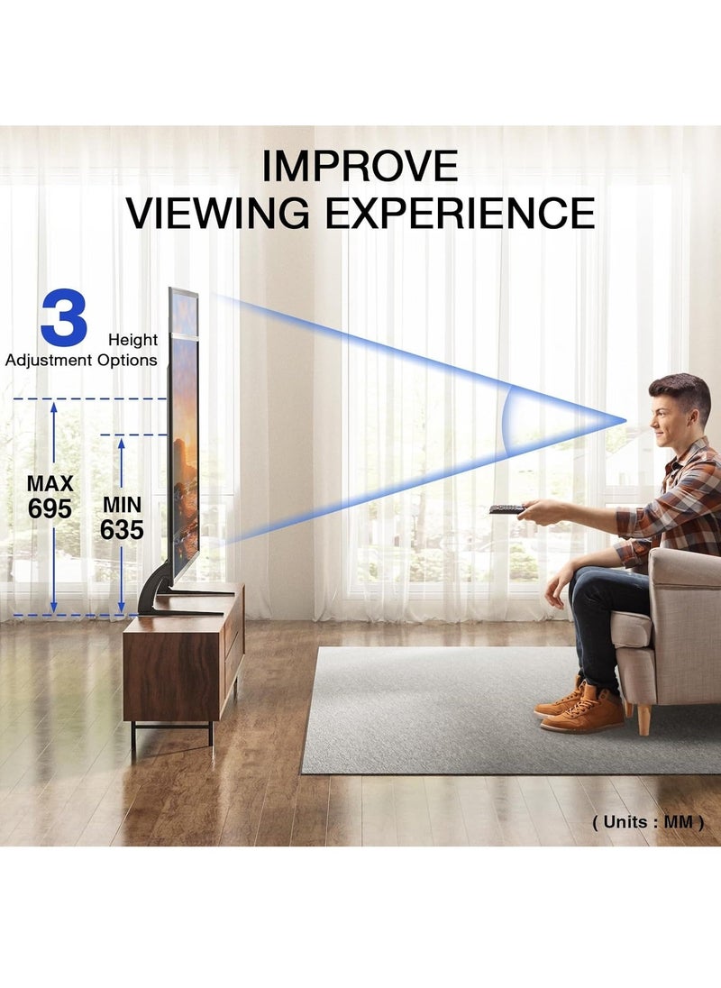 Universal TV Stand Legs – Table Top Replacement Pedestal for 20 to 65 Inch LCD/LED/OLED/Plasma TVs, Max VESA 800 x 500mm, Supports Up to 40KG - Image 2