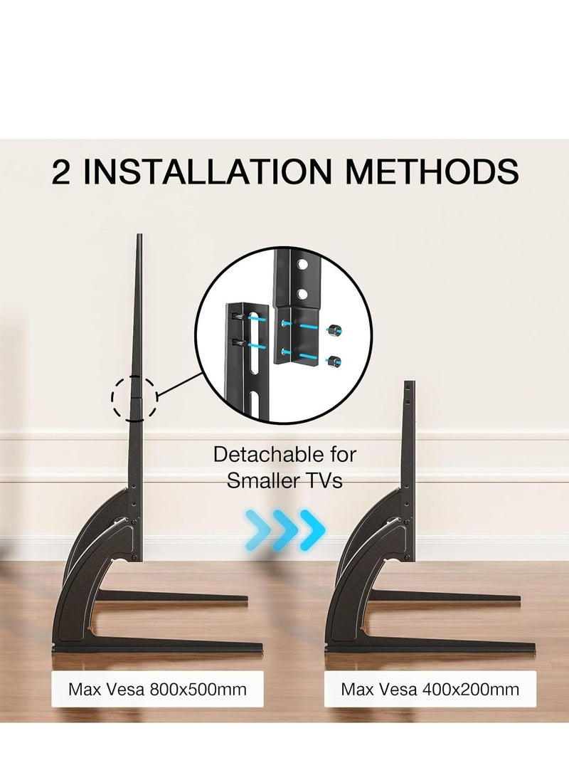 Universal TV Stand Legs – Table Top Replacement Pedestal for 20 to 65 Inch LCD/LED/OLED/Plasma TVs, Max VESA 800 x 500mm, Supports Up to 40KG - Image 5