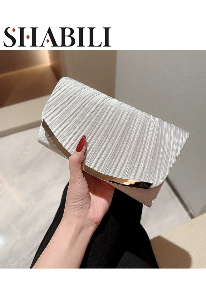 SHABILI Women's Sparkling Evening Clutch Bag, Ladies Designer Chain Banquet Package Handbag Tote Bags Shoulder Bag, Casual Solid Color Crossbody Bag Satchel Bag Side Bag Carry Bag for College Students - Image 1