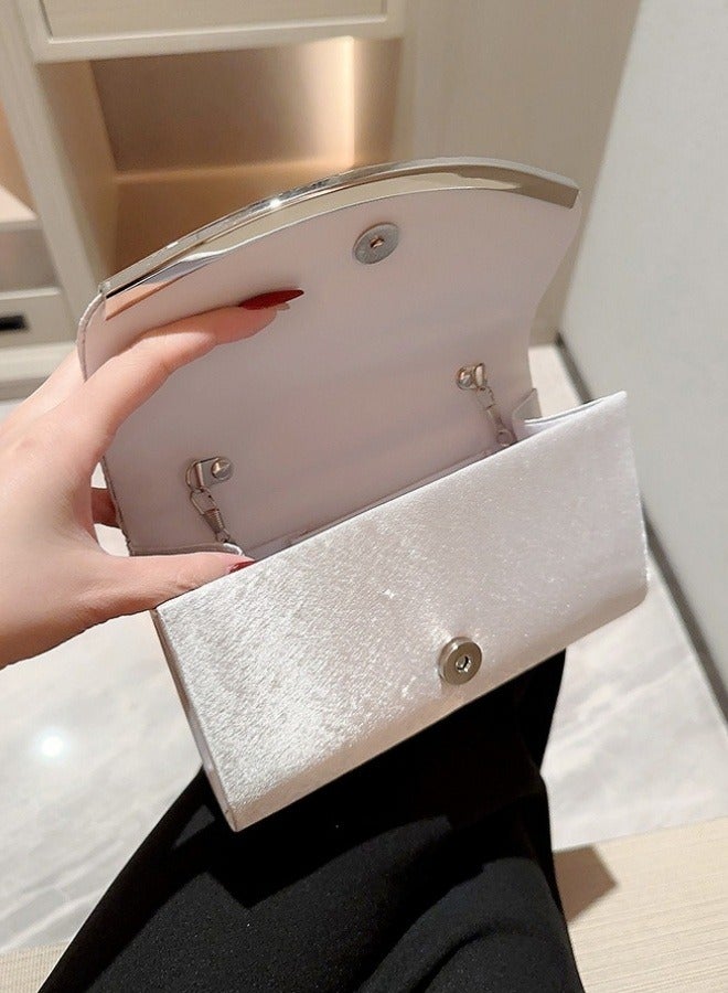 SHABILI Women's Sparkling Evening Clutch Bag, Ladies Designer Chain Banquet Package Handbag Tote Bags Shoulder Bag, Casual Solid Color Crossbody Bag Satchel Bag Side Bag Carry Bag for College Students - Image 4