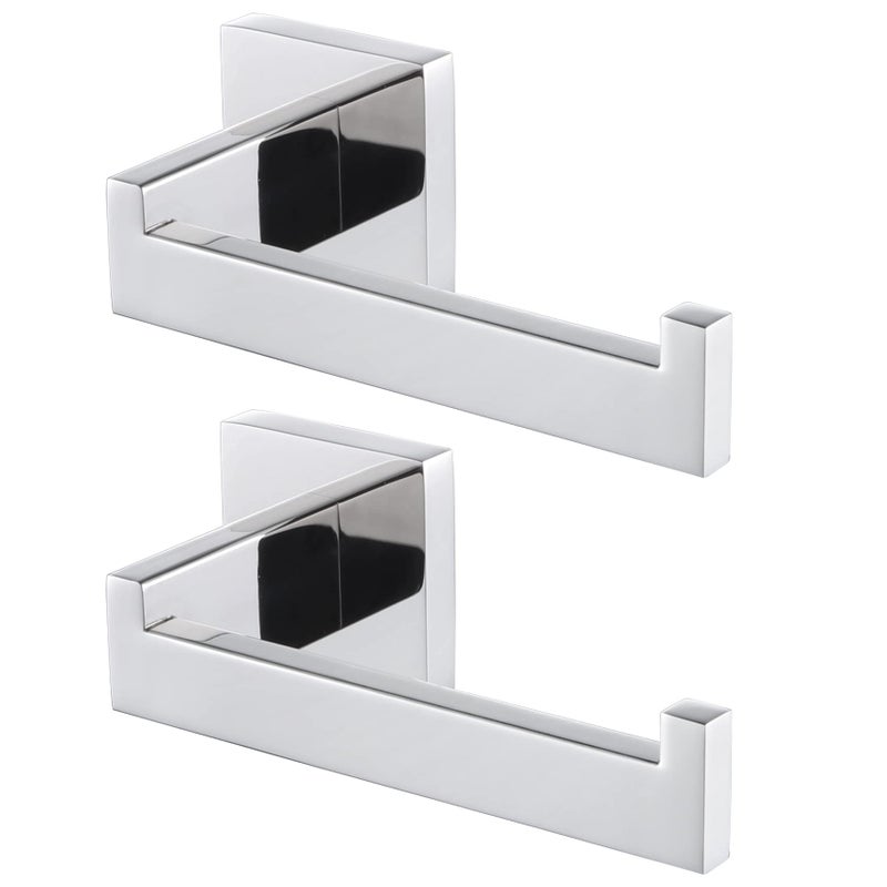 KOKOSIRI Toilet Paper Holder Chrome Toilet Roll Holder for Bathroom Kitchen Washroom T-304 Polished Stainless Steel Wall Mounted, 2 Pack, B2003CH-P2 - Image 1