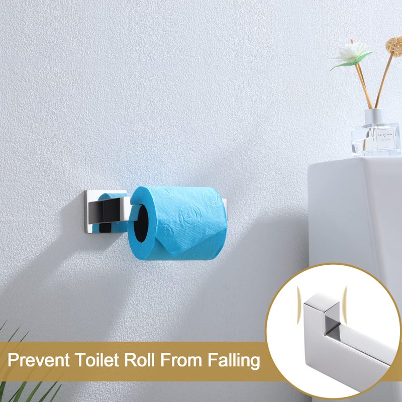 KOKOSIRI Toilet Paper Holder Chrome Toilet Roll Holder for Bathroom Kitchen Washroom T-304 Polished Stainless Steel Wall Mounted, 2 Pack, B2003CH-P2 - Image 5