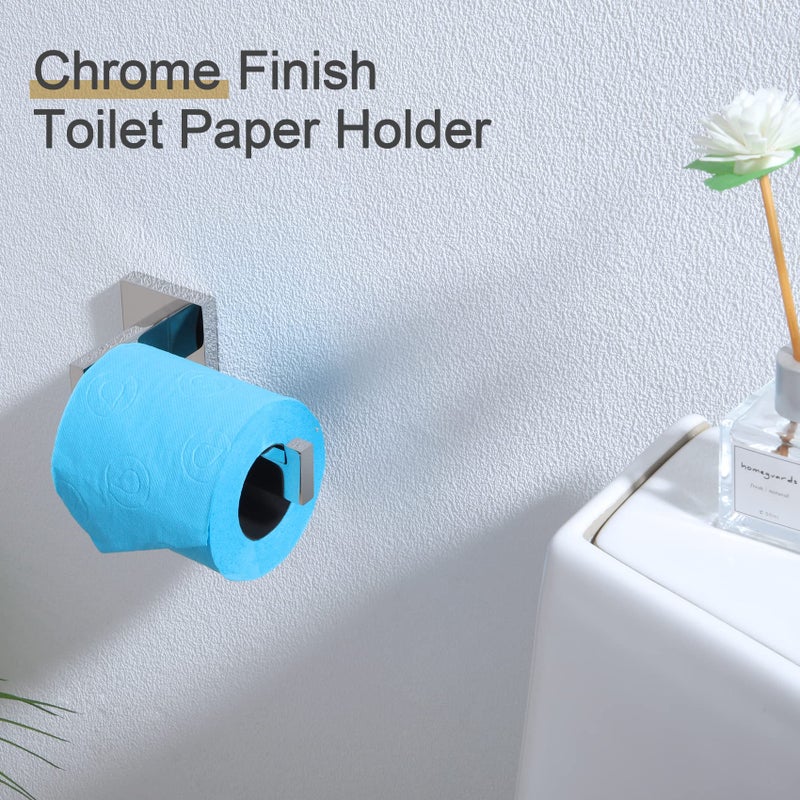 KOKOSIRI Toilet Paper Holder Chrome Toilet Roll Holder for Bathroom Kitchen Washroom T-304 Polished Stainless Steel Wall Mounted, 2 Pack, B2003CH-P2 - Image 4