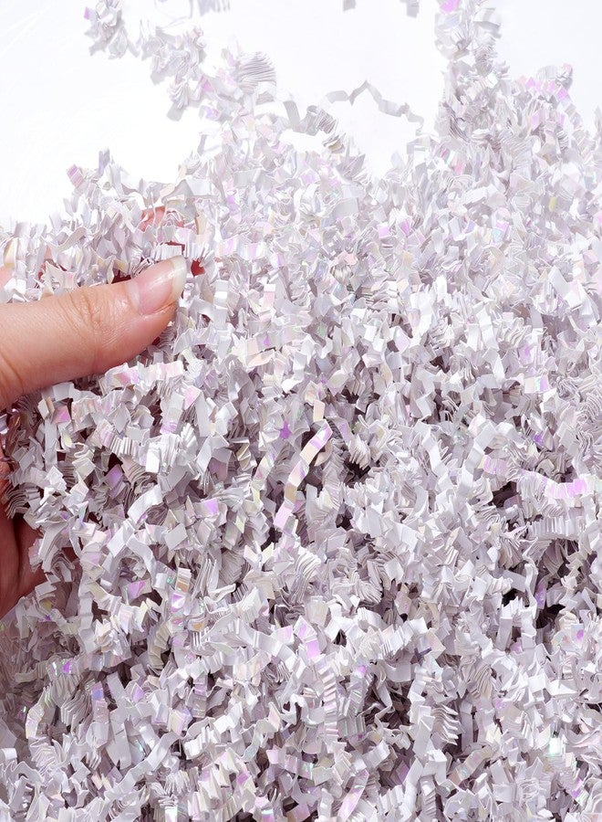 يوليو وسادة عشبية من ورق مجعد أبيض ماسي من Yolyoo، مثالية لصناديق الهدايا وسلالها، ولأعياد الميلاد وحفلات الزفاف، ولتزيين وصيفات العروس. - Image 4