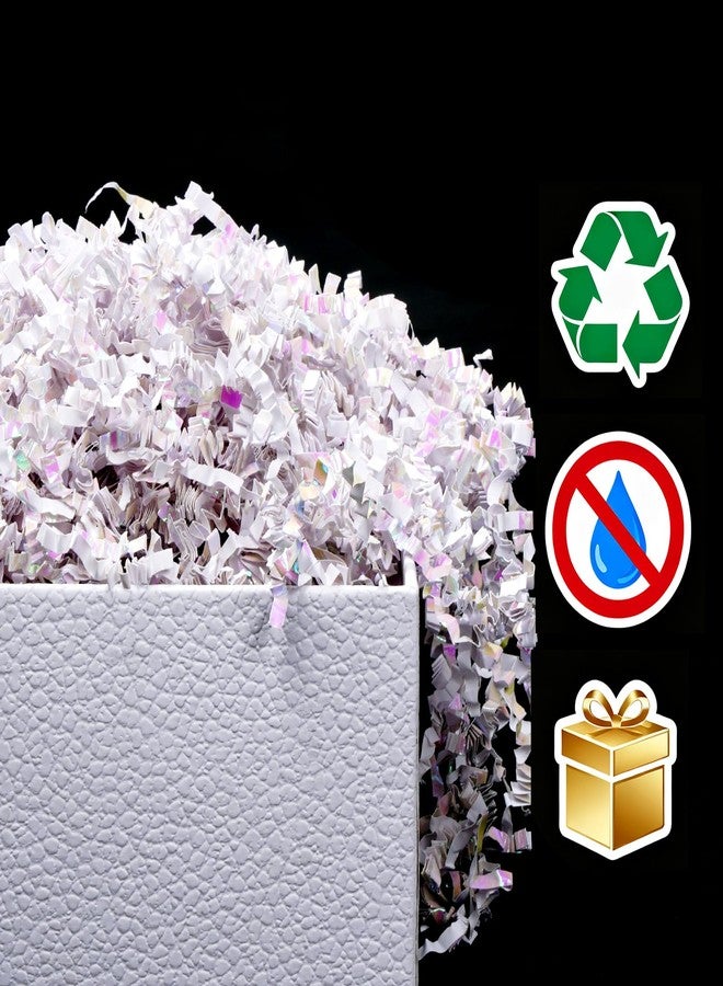 يوليو وسادة عشبية من ورق مجعد أبيض ماسي من Yolyoo، مثالية لصناديق الهدايا وسلالها، ولأعياد الميلاد وحفلات الزفاف، ولتزيين وصيفات العروس. - Image 3