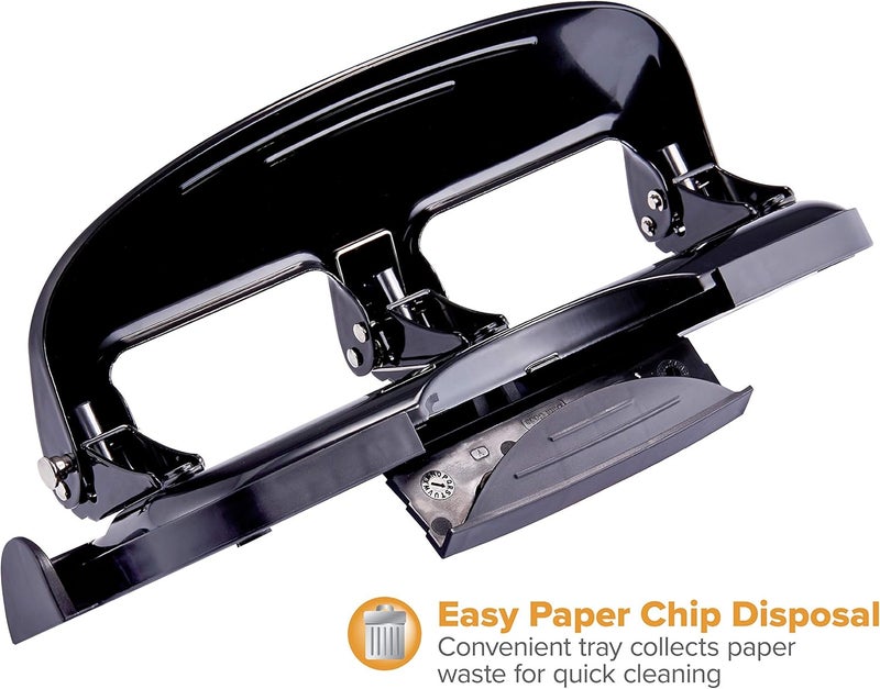 Bostitch Office EZ Squeeze 20 Sheet Standard 3 Hole Punch, Metal Construction, Silver/Black (HP20) - Image 5