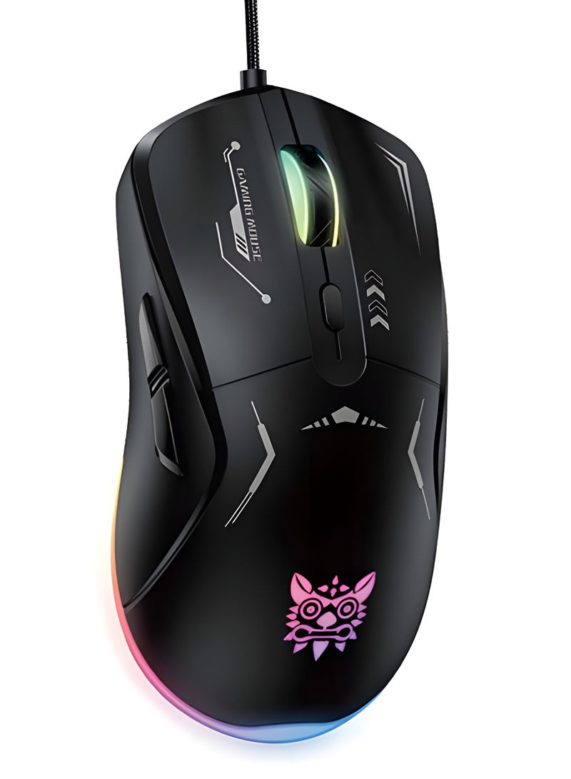 ONIKUMA CW917 Professional Gaming Mouse Wired RGB Lighting Adjustable DPI 1200/1800/2400/3600 for PC Laptop-CABLE 1.5 M-BLACK - Image 2