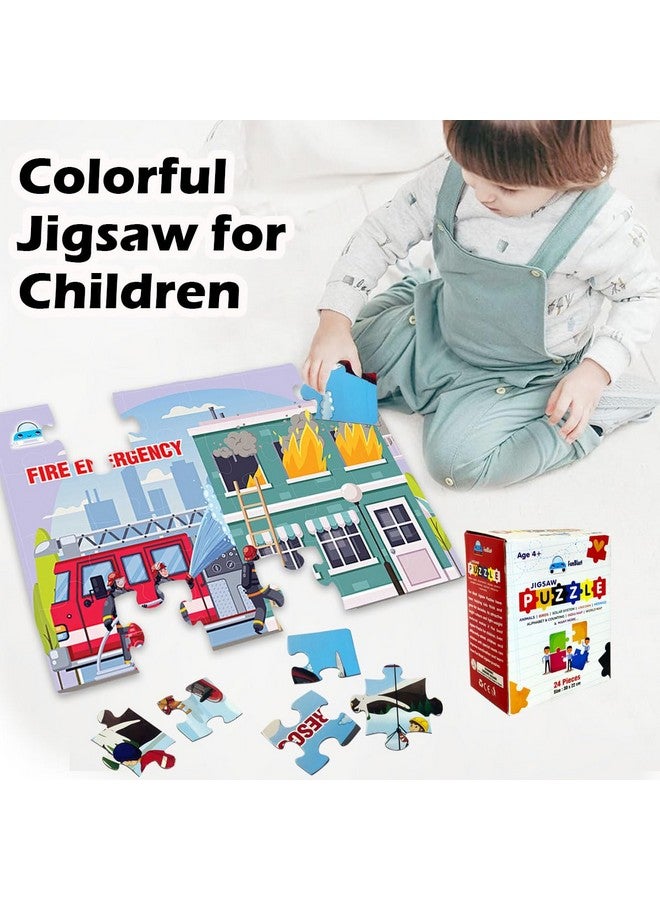 FunBlast Jigsaw Puzzles for Kids - Fire Safety Team Jigsaw Puzzles for Kids, Floor Puzzle for Children, Learning & Educational Jigsaw Puzzle Toys for 3+ Years Kids, 24 Pcs Puzzle (Multicolor) - Image 5