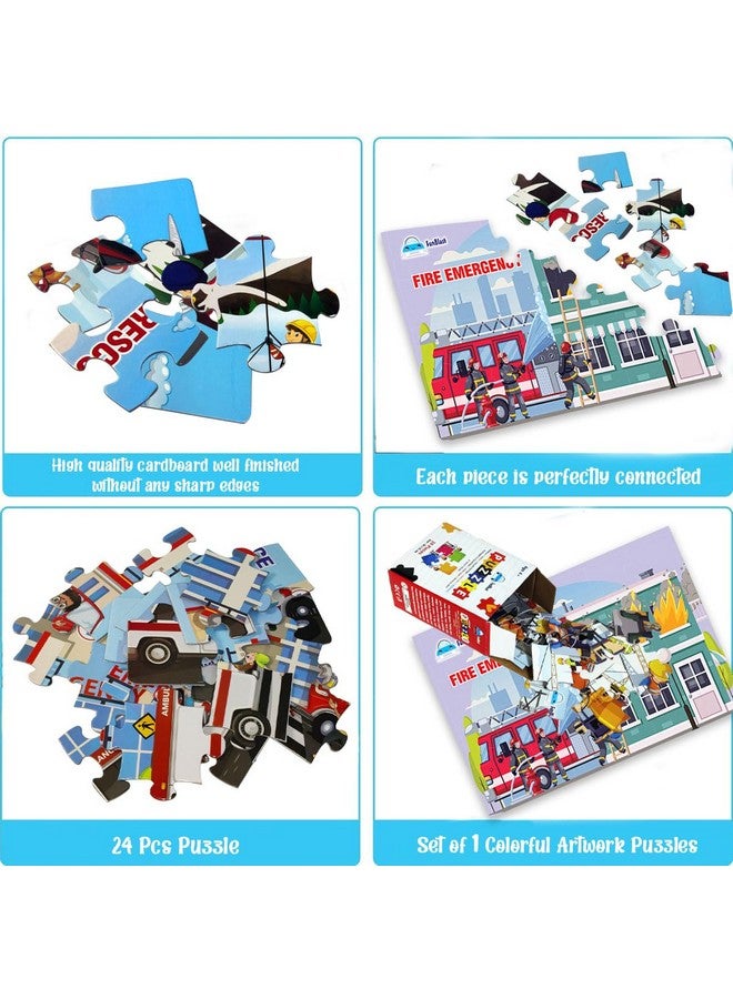 FunBlast Jigsaw Puzzles for Kids - Fire Safety Team Jigsaw Puzzles for Kids, Floor Puzzle for Children, Learning & Educational Jigsaw Puzzle Toys for 3+ Years Kids, 24 Pcs Puzzle (Multicolor) - Image 3