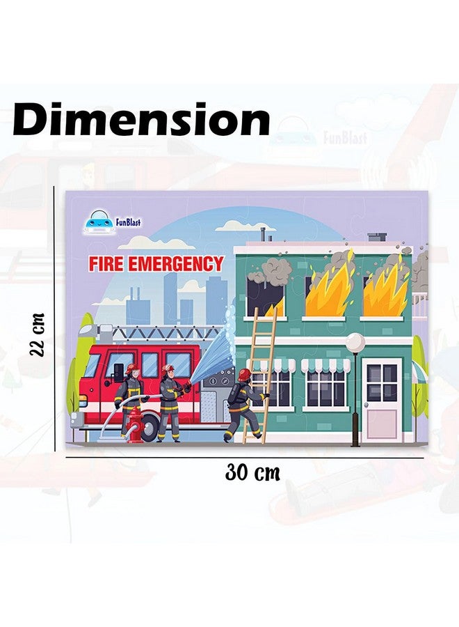 FunBlast Jigsaw Puzzles for Kids - Fire Safety Team Jigsaw Puzzles for Kids, Floor Puzzle for Children, Learning & Educational Jigsaw Puzzle Toys for 3+ Years Kids, 24 Pcs Puzzle (Multicolor) - Image 2