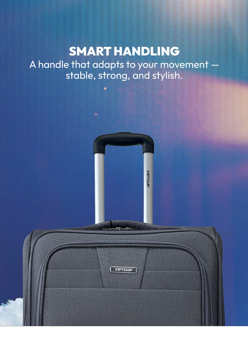 فيبتور مجموعة أمتعة من 4 قطع، حقيبة عربة متينة بعجلتين، قفل رقمي ومقبض تلسكوبي ثلاثي المراحل - Image 5