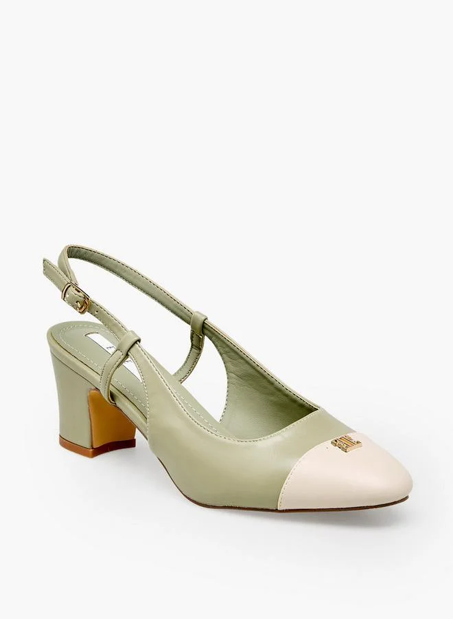 ايل Women Colourblock Block Heel Mules