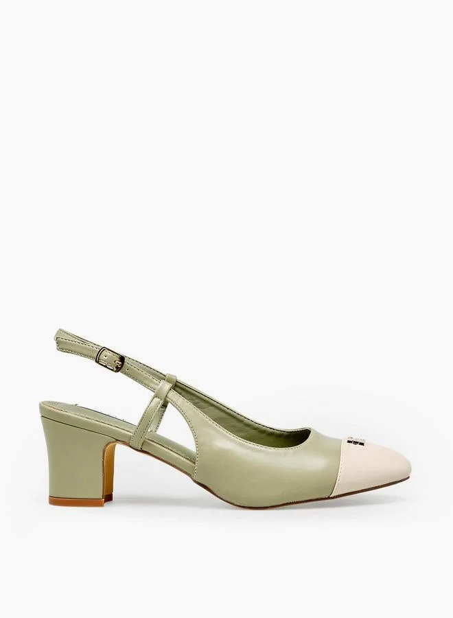Elle Women Colourblock Block Heel Mules