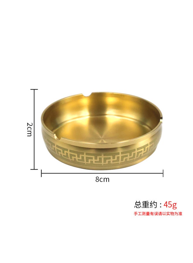 Brass Ashtray Hotel Bar Tea Table Bedside Copper Crafts Commercial Portable Anti-fall Ashtray Ornaments