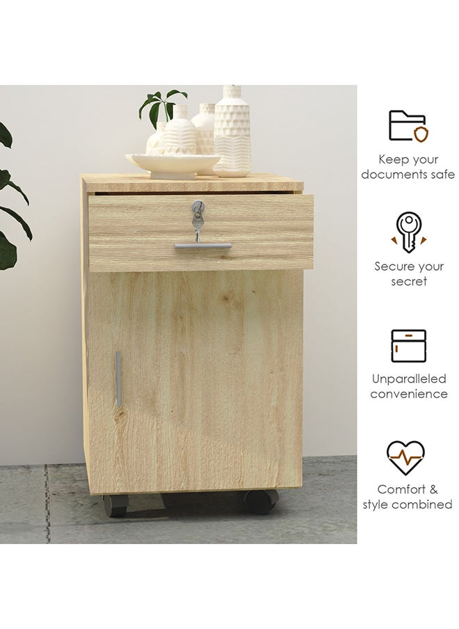 Mahmayi - Mahmayi ME 1D1D Mobile Pedestal Melamine Finish - Oak - Image 1