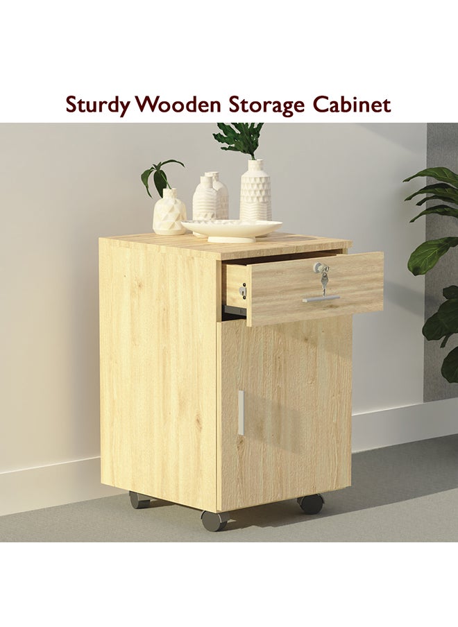 Mahmayi - Mahmayi ME 1D1D Mobile Pedestal Melamine Finish - Oak - Image 1