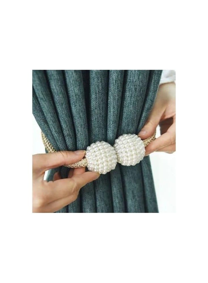 Pearl curtain tiebacks, blue color, 2 pieces - Image 4