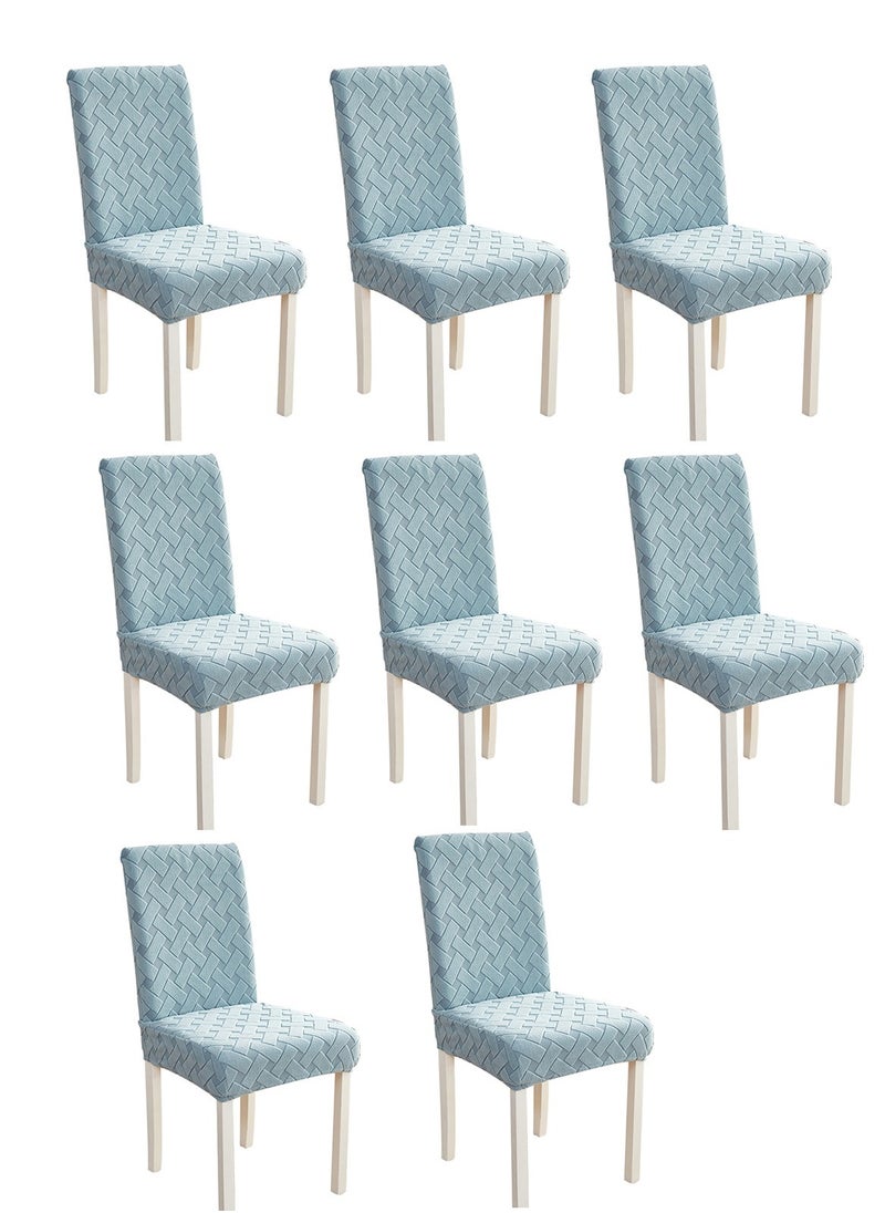 GOOTOY 8-Piece Household One-Piece High-Elastic Chair Cover Set Removable for Machine Washing or Hand Washing Easy to Clean  - Image 1