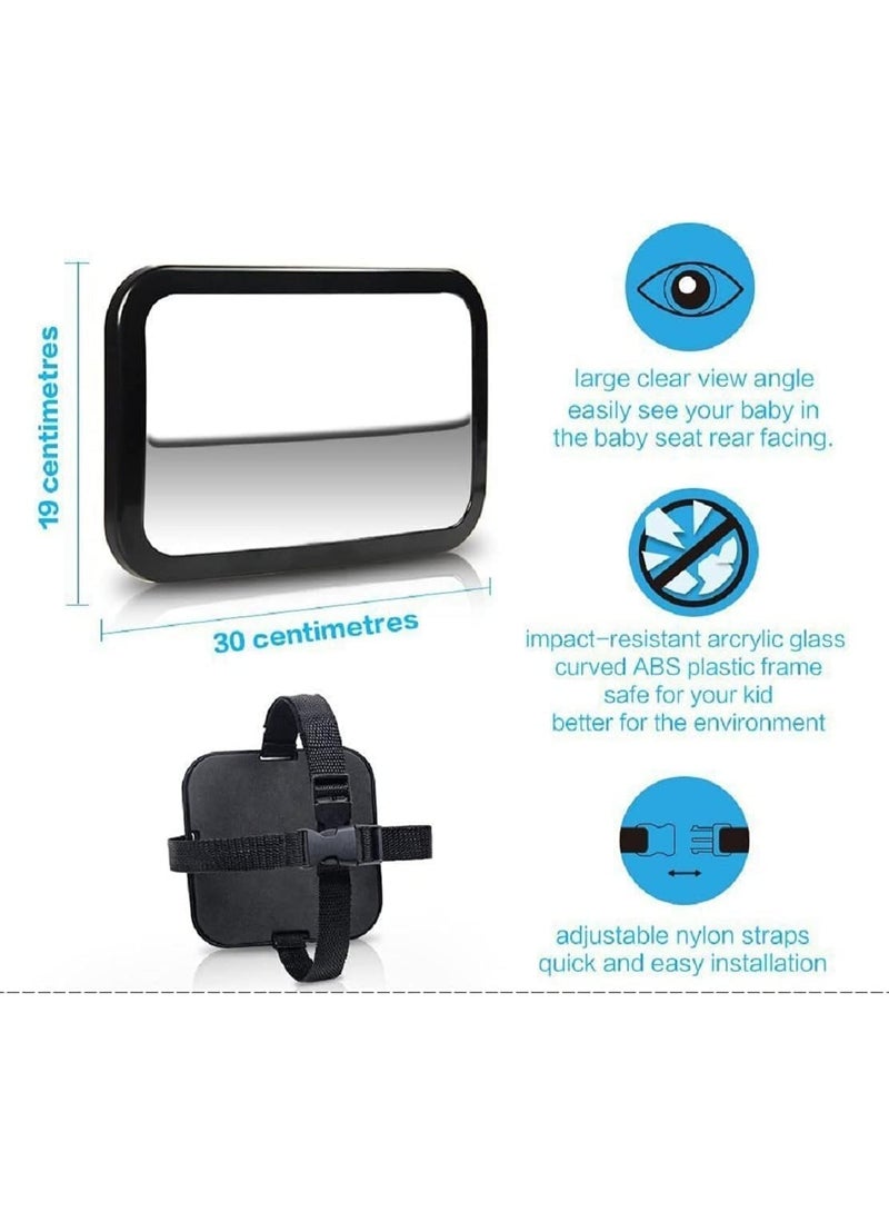 Baby Car Mirror for Back Seat, Car Backseat Safety Mirror, Shatter-Proof Acrylic Baby Mirror for Car with Wide Clear View, Easy to Install and Remove, for Baby Back Seat Child Seats - Image 2