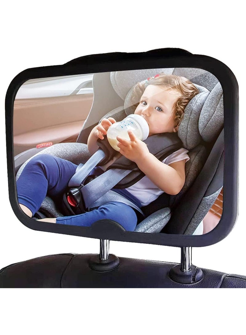 Baby Car Mirror for Back Seat, Car Backseat Safety Mirror, Shatter-Proof Acrylic Baby Mirror for Car with Wide Clear View, Easy to Install and Remove, for Baby Back Seat Child Seats - Image 1