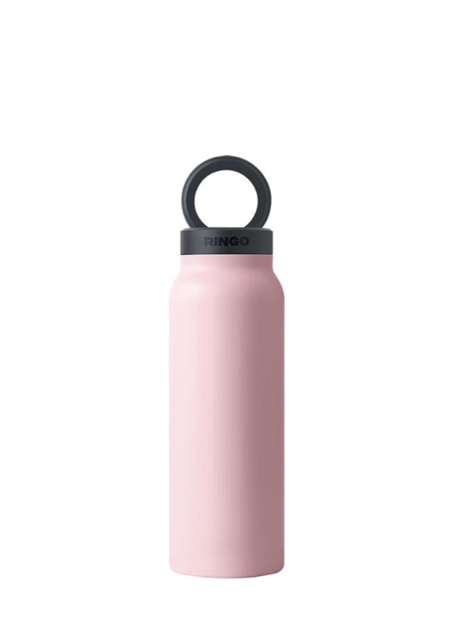 Ringo Water Bottle + Free Magnetic Booster Ring | Stainless Steel Hydration Bottle w/ Integrated MagSafe Phone Mount, 12Hrs Hot/24Hrs Cold, BPA-Free, Works w/ All Devices Android & iOS - Pink 24Oz - Image 5
