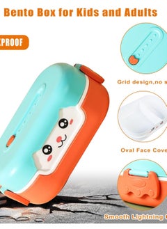 Excefore Lunch Box for Kids, Versatile food and snack container for both kids and adults. Dishwasher and microwave safe. BPA and PVC free. Leakproof design. Available in MIXCOLOR-A.  - Image 4