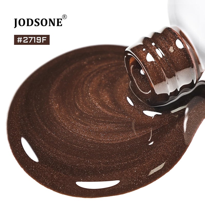 JODSONE Dark Brown Cat Eye Gel Nail Polish 16.5ml Glitter Magnetic Reflective Translucent Need U V Curing Salon Gift for Girl Women - Image 2