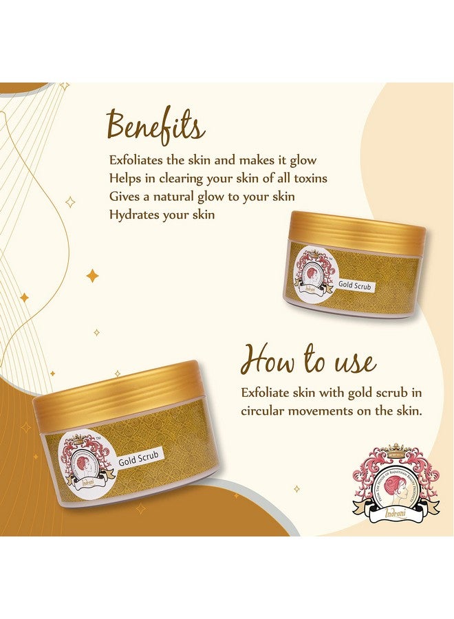Indrani Cosmetics Indrani Gold Scrub 300 Gm - Image 2