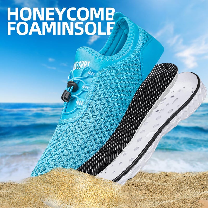 DOUSSPRT Women's Water Shoes Quick Drying Sports Aqua Shoes Moonblue 8 - Image 4