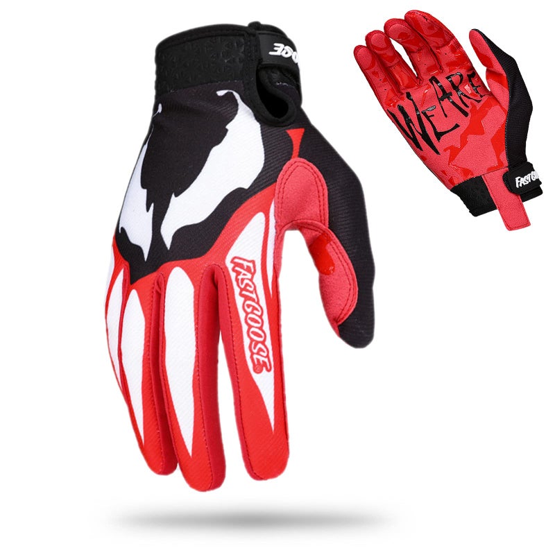 FASTGOOSE Dirt Bike Motocross Gloves Motorbike Riding Bike Gloves for Off Road Racing Sports Cycling RedBlack XLarge