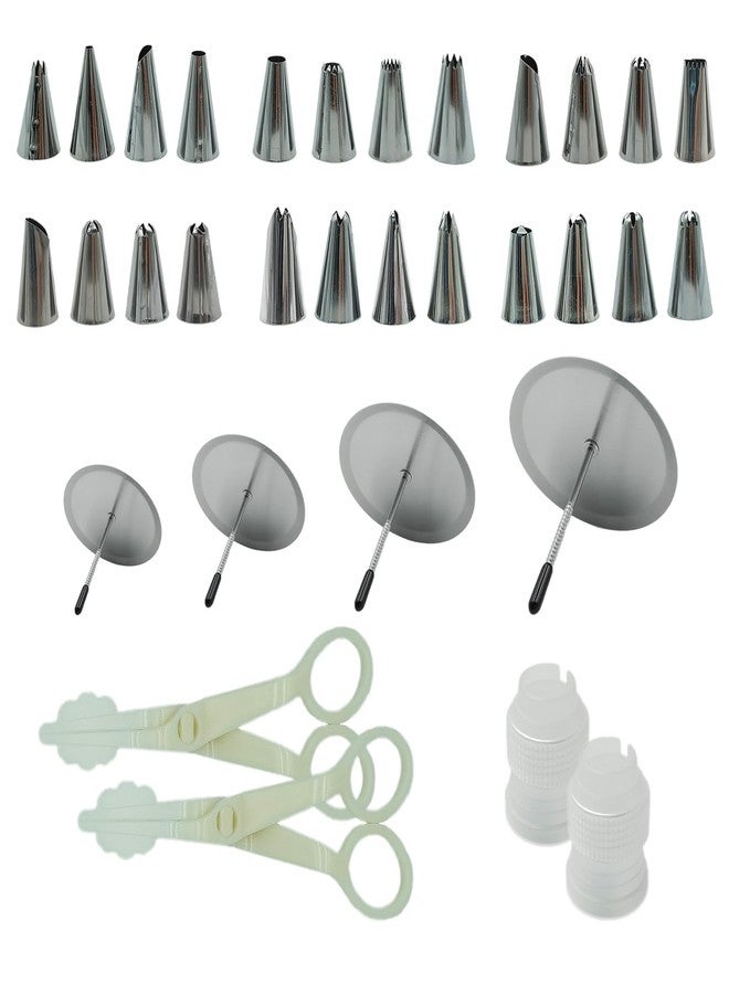 GRSECPO Professional 32 Pack Stainless Steel Cake Flower Nail Lifters Set, Essential Baking Tools for Creating Icing Flowers Decoration - Image 1