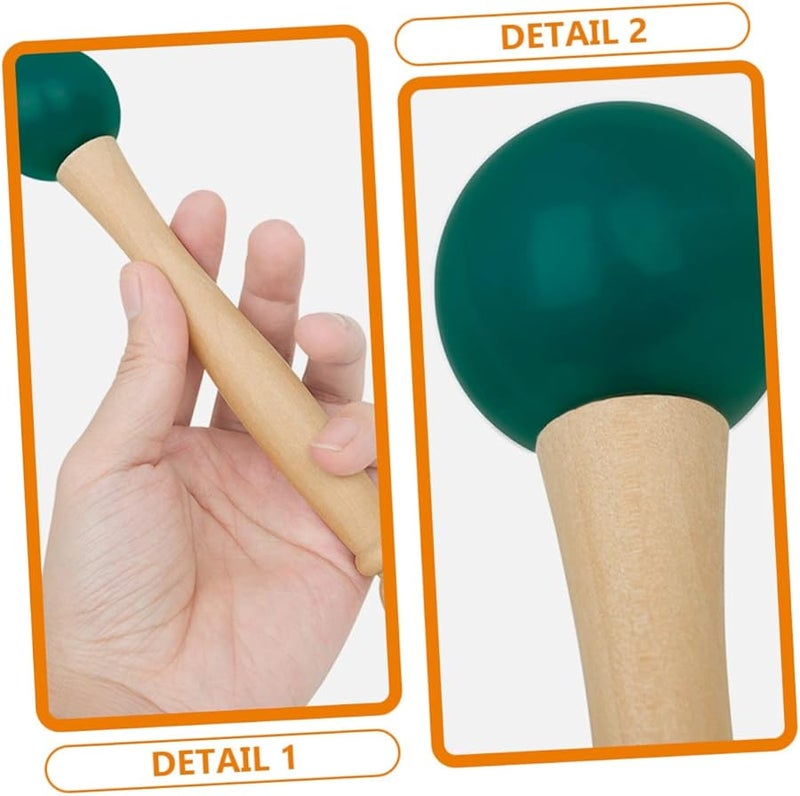 Wooden Singing Bowl Mallet With Rubber Ring For Meditation Sound Healing - Image 3