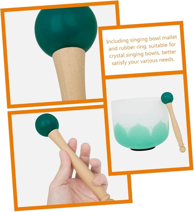 Wooden Singing Bowl Mallet With Rubber Ring For Meditation Sound Healing - Image 5