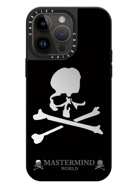 For iPhone 15 Pro Max Case Skull Magnetic Adsorption Phone Cover - Mirror Face