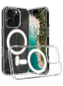 Case Up Premium Clear MagSafe Case For iPhone 16 Pro Max [Compatible with MagSafe] Anti-Yellowing Slim Transparent Phone Case Protective Magnetic Cover for iPhone 16 Pro Max 6.9 Inch 2024  - Image 1