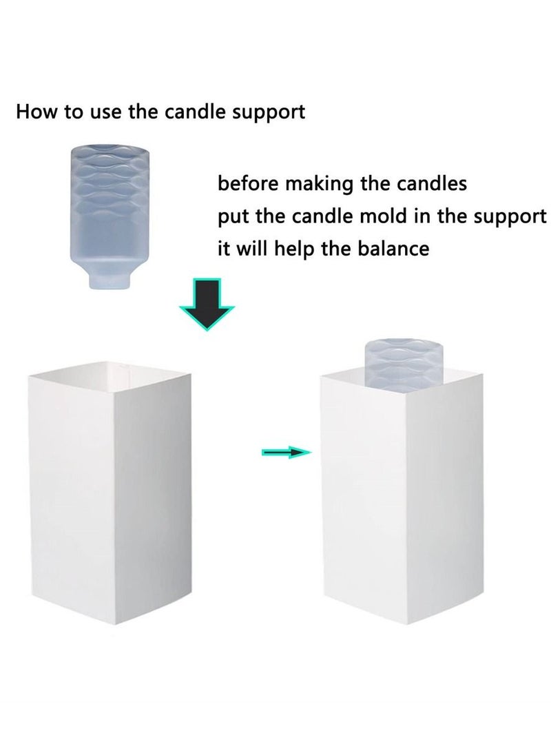Y&D - Cylinder Candle Molds Silicone,Candle for Making,Upgrade Pillar with Details, DIY Aromatherapy Candles, Wax, Soaps, Polymer Clay - Image 1