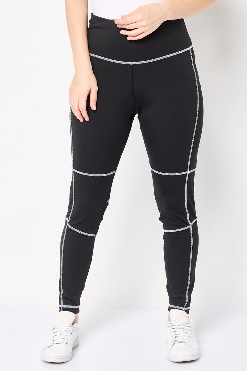 Reebok ليغينغز تدريب رياضية للنساء، سوداء - Image 1